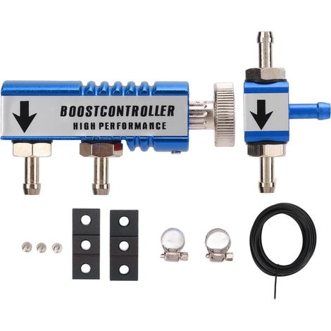 Jeffergarden Turbo Boost Controller Kit (manuell), Aluminiumlegierung, 130 PSI, einstellbar, universell passend, Blau (1/5)