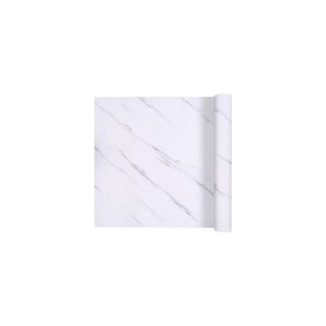 Papier adhésif effet marbre blanc imperméable, autocollant, pour plan de travail de cuisine ou placard (1/5)