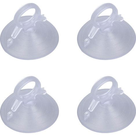10 ventouses PVC transparente renforcées avec anneau pour pare-brise vitre auto panneau solaire carrelage céramique (1/5)
