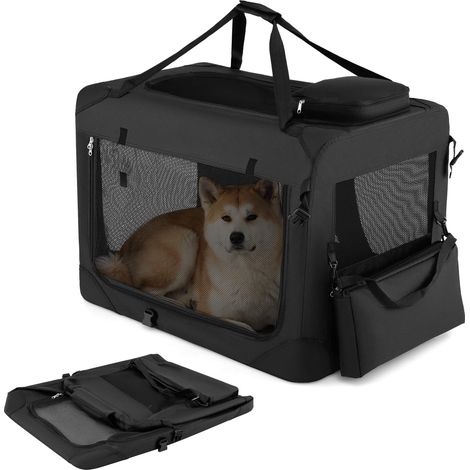 COSTWAY Trasportino Borsa Cani Gatti Animali Domestici Auto Taglia Grande Piccoli Media Cuccioli Pieghevole Viaggi Zaino Tessuto Cuscino Morbido Imbottita Leg (1/5)