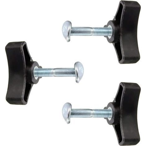 Ensemble de 3 pièces pour tondeuse à gazon, écrou à oreilles, bouton triangulaire, poignée, vis, écrou, pièces de rechange pour tondeuse à gazon, pièces d'équipement électrique (1/4)