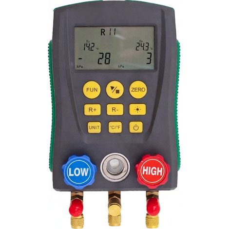 Manómetro digital DUOYI DY517 para refrigeración, comprobador de presión y vacío, comprobador de temperatura y vacío para sistemas HVAC. (1/5)