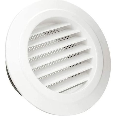 Bouche de Ventilation,4" Grille de Ventilation Ronde ABS avec Anti Insectes Grille de Protection pour Conduits,Bouche de Ventilation avec Grille de Protection (ø100mm) (1/5)