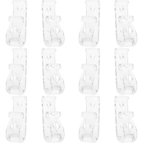 Crochets de Sécurité pour Rideaux à Billes, Lot de 12, Légers en Acrylique et Fer, Fixation Facile pour Stores Enrouleurs et Stores Romains, Protège Les Mains (1/5)