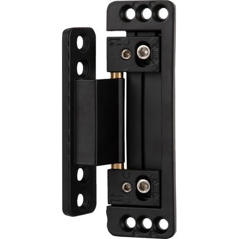 CCYKXA Set of 2 adjustable concealed door hinges - Ultra-thin hidden door hinges - Zinc alloy - Black - Powder coated - Modern
