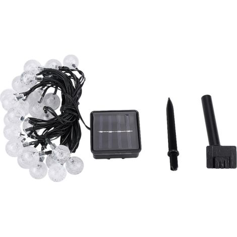 30 Luci a stringa solari a LED – Sfera – Casa / Giardino / Patio / Festa – Bianco caldo