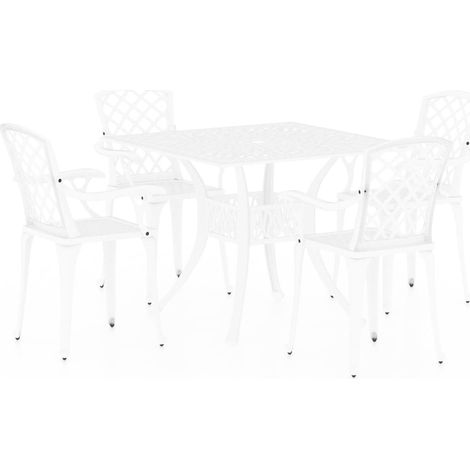 Maison Exclusive - Set da Bistrot 5 pz in Alluminio Pressofuso Bianco