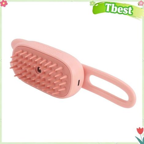Tbest Brosse à brume pour chat Brosse à brouillard pour chat multifonctionnelle, Spray en un , brosse de animalerie carde Rose (1/5)