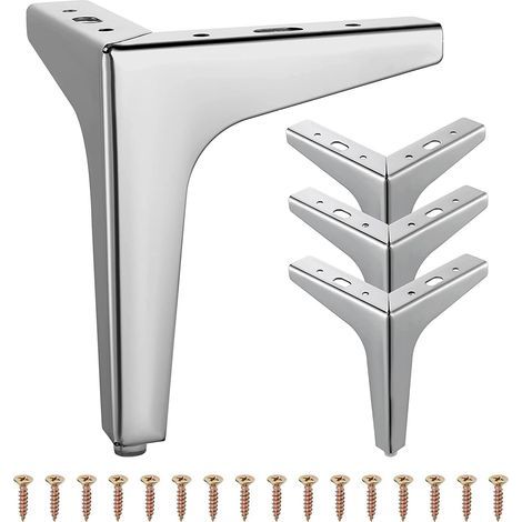 4er-Set moderne, dreieckige Möbelfüße aus Metall für Schrank, Sofa, Stuhl (17 cm) (1/5)