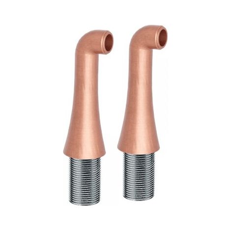 2 Colonnettes Hautes 130 Mm Mm3/4" Or Rose Brosse Pvd Robinetterie HYDROTHERAPIE - CRISTINA ONDYNA CH16034P