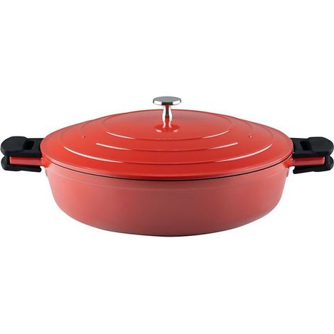 Kelomat poêle à frire Keramika Red Ø28 cm avec couvercle fonte d'aluminium alliage