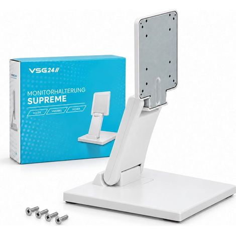 Support d'écran Tactile pour PC ou POS, Stable, réglable, Pliable et Ajustable, VESA, métal, pour écrans de 10 à 22 Pouces - Blanc (1/5)