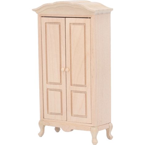 Armoire miniature pour maison de poupée à l'échelle 1/12, placard à double porte, accessoire de mobilier pour maison de poupée (1/5)