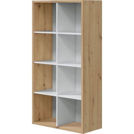Estanteria alta cubos Noa Roble Blanco (1/4)