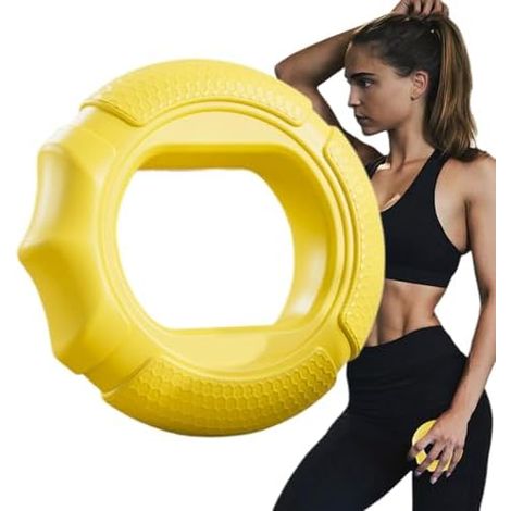 Place de main, entraîneur force préhension, exercice la main en silicone, renforceurs portables ergonomiques pour personnes âgées, maintien mobilité des doigts les adolescents Jaune 20-30 lb - (1/5)
