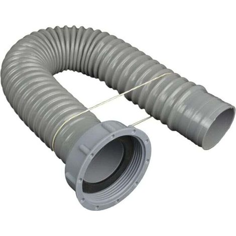 Flexibler und ausziehbarer Ablaufschlauch für Badewanne und Waschbecken, 58 mm x 60 cm, robuster Ablaufschlauch mit Einzelanschluss für Küchenspülen