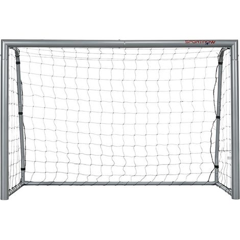 PORTA DA CALCIO GRIGIA 180X120X60 CM CON VITI E PICCHETTI INCLUSI. IN PE E METALLO (1/5)