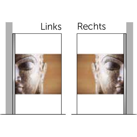 Kuadra H Seitenwand 97-100x200 rechts IN ART RS091 silber