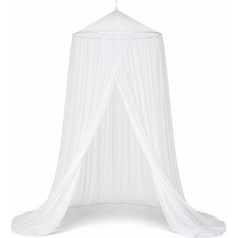Moustiquaire Ciel de Lit Dôme sans Installation pour Lit Blanc (1/5)