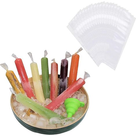 240 stapelbare, leicht zu öffnende, selbstverschließende Plastikbeutel für Eis am Stiel für optimales Einfrieren.