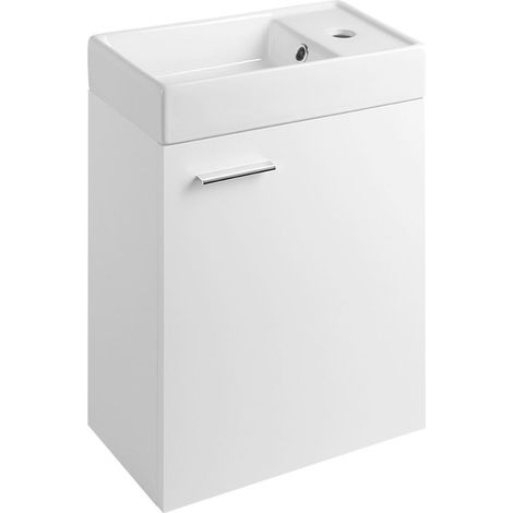 Meuble ZOJA avec lavabo 40x22 cm, blanc (1/4)