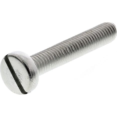 Vis à métaux RS PRO M5 à tête Cylindrique fendue en Acier Inoxydable, 30mm ( Prix pour Sachet de 50 )