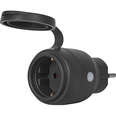 OSRAM SMART+ ZIGBEE prise extérieure UE, prise extérieure avec contrôle de la consommation d'énergie en noir en PP, protection IP44, intégration d'appareils dans la maison connectée (1/5)