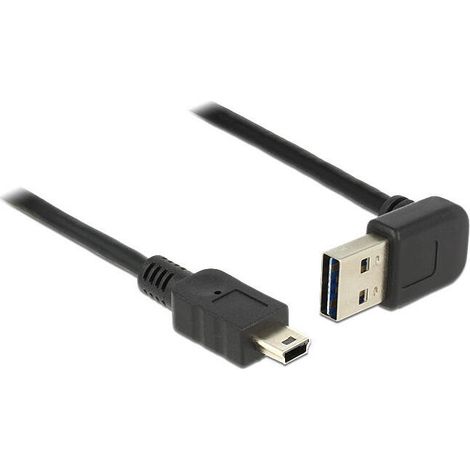 DeLOCK 2m, USB 2.0-A - USB 2.0 mini - Cable USB (USB 2.0-A - USB 2.0 mini, 2.0, USB A, Mini-USB B) Negro