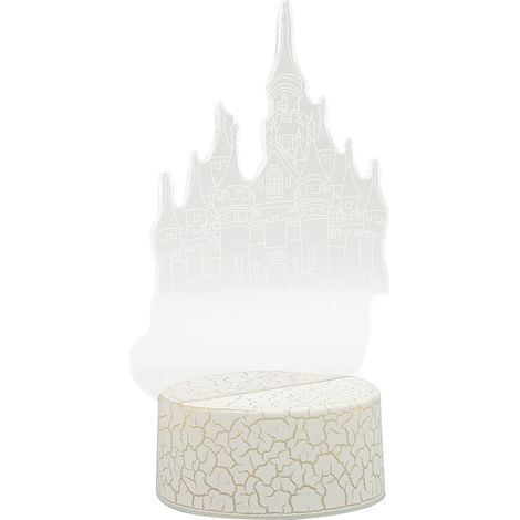 Veilleuse 3D créative en acrylique avec un bel écran tactile et une télécommande en forme de château 3D - un cadeau idéal (1/5)