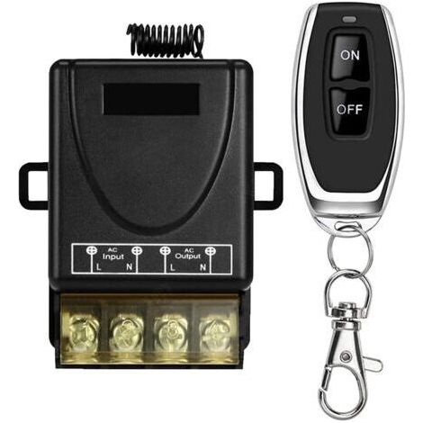 Telecommande Universelle Portail433Mhz Télécommande sans Fil Interrupteur AC 220V 230V 30A Relais Récepteur et 1 émetteur Radio Control pour Pompe à Eau légère Appareils électroménagers Irrigation agr (1/4)
