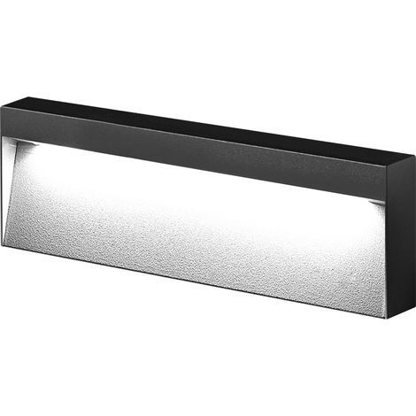 Applique LED KIKI 8W 3000K IP65 - Structure en Aluminium Anthracite pour Extérieur, Lampe de Balise Murale Angle de Lumière 50° - Groupe Rossini (1/5)