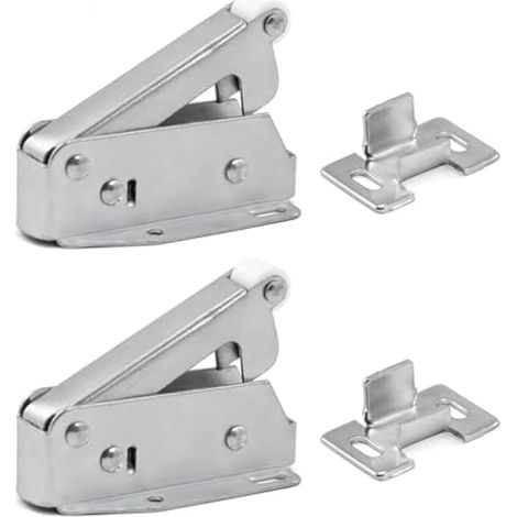 2 x Loquets à ressort à ouverture par simple pression pour portes de placard et trappes de grenier (1/5)
