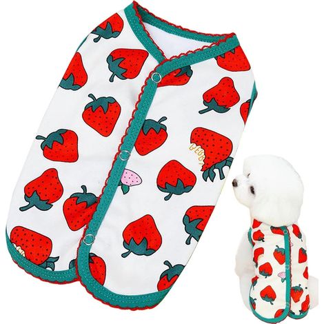 Petits vêtements de Chiot, Chemise de Chien Vêtements de Fille de Chien Costume de chat confortable élégant sans manches pour le camping à pied de la plage (1/5)