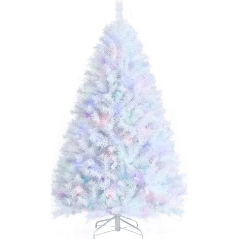 CASART White Artificial Christmas Tree Hinged FullXmasPine Tree (1/5)