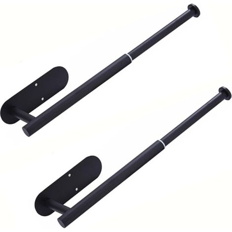 Einziehbarer Papierhandtuchhalter, Edelstahl-Papierhandtuchhalter, 2er-Pack, schwarz (1/5)