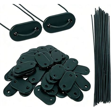 Lot de 100 fixations robustes en PVC pour écrans de confidentialité - Clips pour écrans de confidentialité et accessoires de montage pour cltures et jardins (1/5)