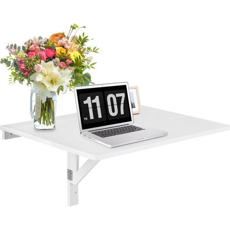 Wall-mounted Drop-leaf Table Folding Floating Laptop Desk Space Saving Hanging (1/3)