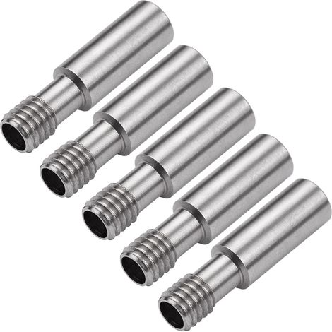 5 Stück MK8 Edelstahl-Heatbreak-Rohre für Extruder, M6 27-mm-Schraube, kompatibel mit CR-10/Ender 3D-Drucker-Hotend (1/2)