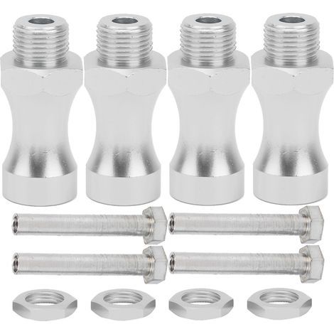 4 pièces Jante Alliage Aluminium Accessoire pour Traxxas X Maxx 1/10 Voiture RC (Noir) (1/5)