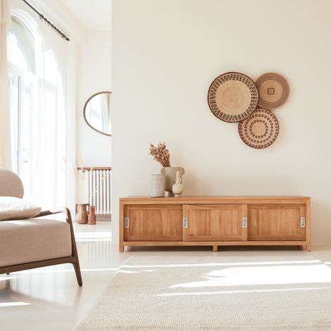 Tikamoon Coffee Tek Meuble Hi-FI, TV en teck H 50 cm × L 180 cm × P 50 cm (1/5)