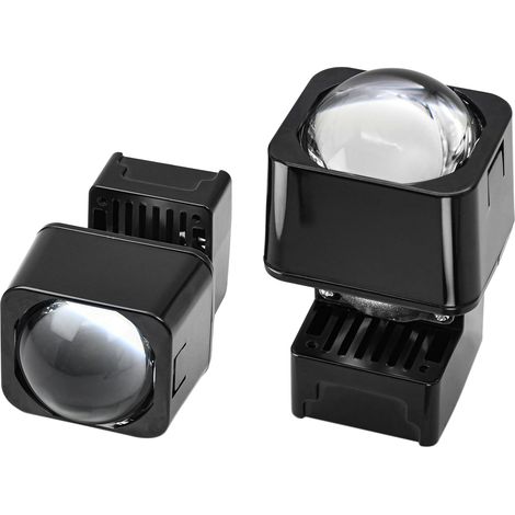 2 pièces 1.5 pouces Mini lentille de projecteur LED phares de voiture feux de route feux de route de moto lumière de travail (1/5)