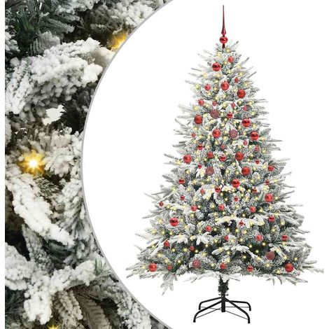 Albero di Natale Artificiale Pre-illuminato con Set di Palline vidaXL (1/5)