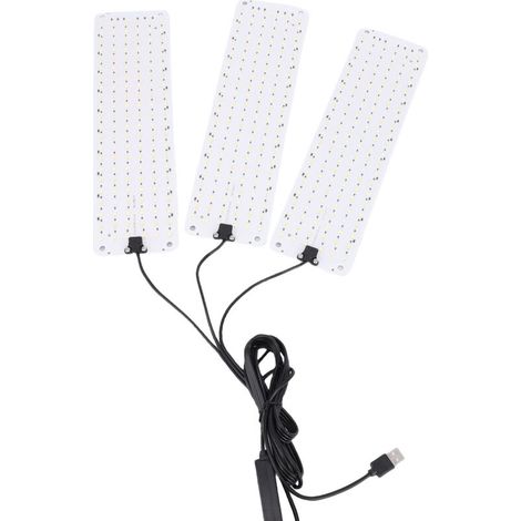 Lampe de croissance LED à spectre complet pour plantes d'intérieur, avec minuterie, PPFD élevé, économie d'énergie et 3 têtes. (1/4)