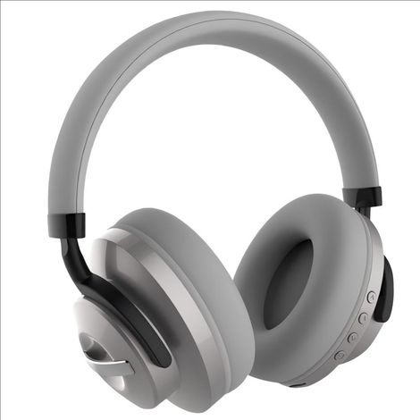 Casque Bluetooth SODO M2 - Bluetooth 5.0, autonomie de 12 h, compatible carte TF, microphone et design élégant - Gris clair (1/5)