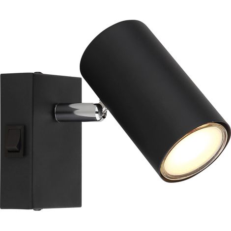 GLOBO Faretti Metallo Nero Opaco, 1 x Gu10 (1/4)