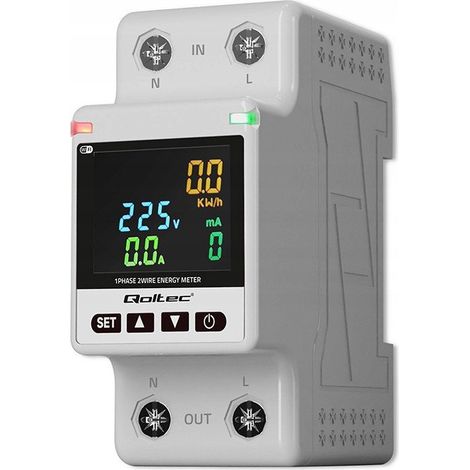 contatore di energia qoltec single-phase electronic counter wifi 63A (1/2)