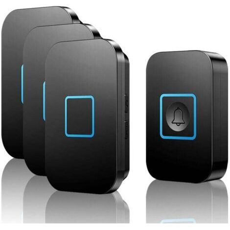 LaBlanc - Wireless Doorbell Set, 400m Range IP55 Waterproof Outdoor Front Door Bell with 3 Plug-in Receivers, 60 Melodies, 5 Volume Levels, Simply Plug in (1/3)