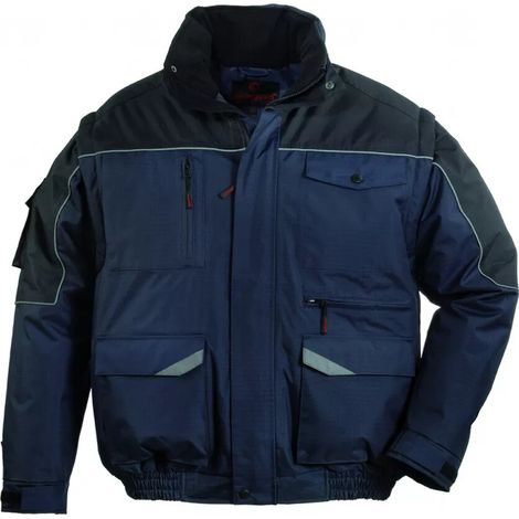 BLOUSON RIPSTOP BLEU/NOIR T. XXL
