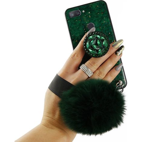 Custodia in resina epossidica color oro per Xiaomi Mi 8 Lite - Verde (1/5)