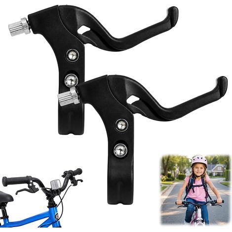 Paar Bremshebel für Kinderfahrräder, robuste Bremshebel für Lenker mit 2 bis 2,2 cm Durchmesser, einfache Montage, schwarz (1/5)